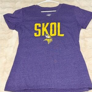 Fanatics Purple 'SKOL' Short Sleeve Tee with Yellow Logo